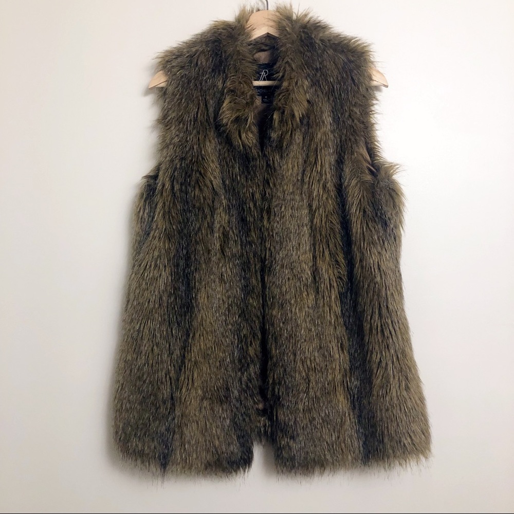 Rachel Zoe Faux Fur Vest Size Medium